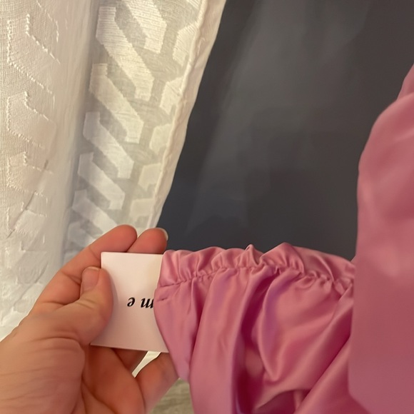 [Ellefemme] Light Pink Satin Mini Dress - Size Large NWT - Picture 5 of 5